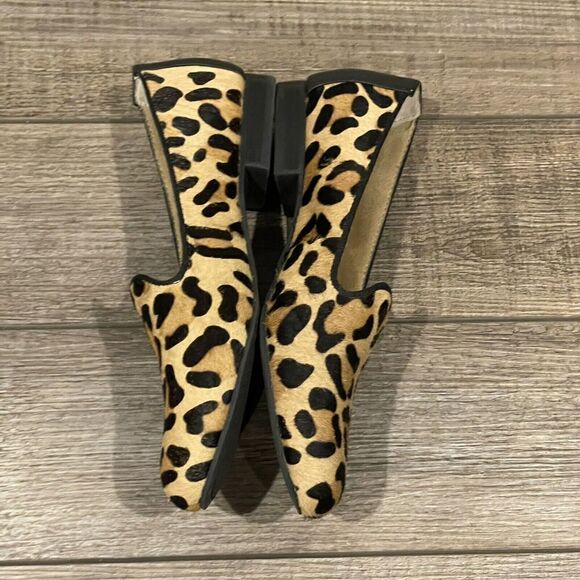 Adam Tucker Me Too Animal Print Fur Leopard Loafers Slip on Shoe Sz 8 Womens New - Picture 8 of 12